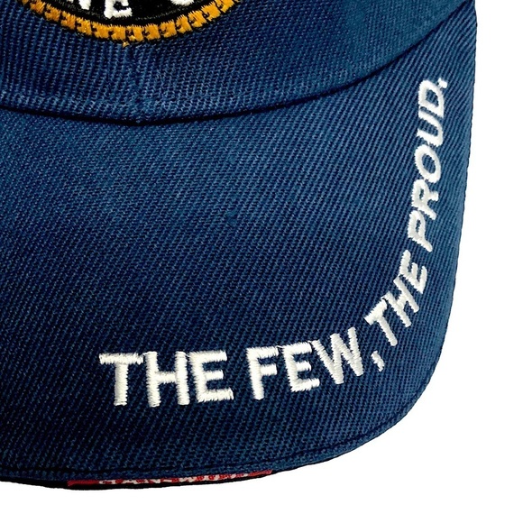 Marine Corps Baseball Cap Patriotic Trucker Hat USMC Embroidered Blue Unisex Men - Picture 7 of 15